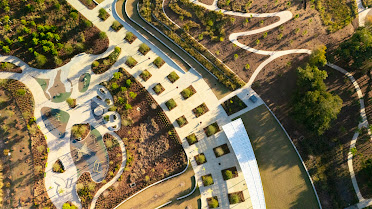 Aerial view of the Hollice T. Williams Greenway
